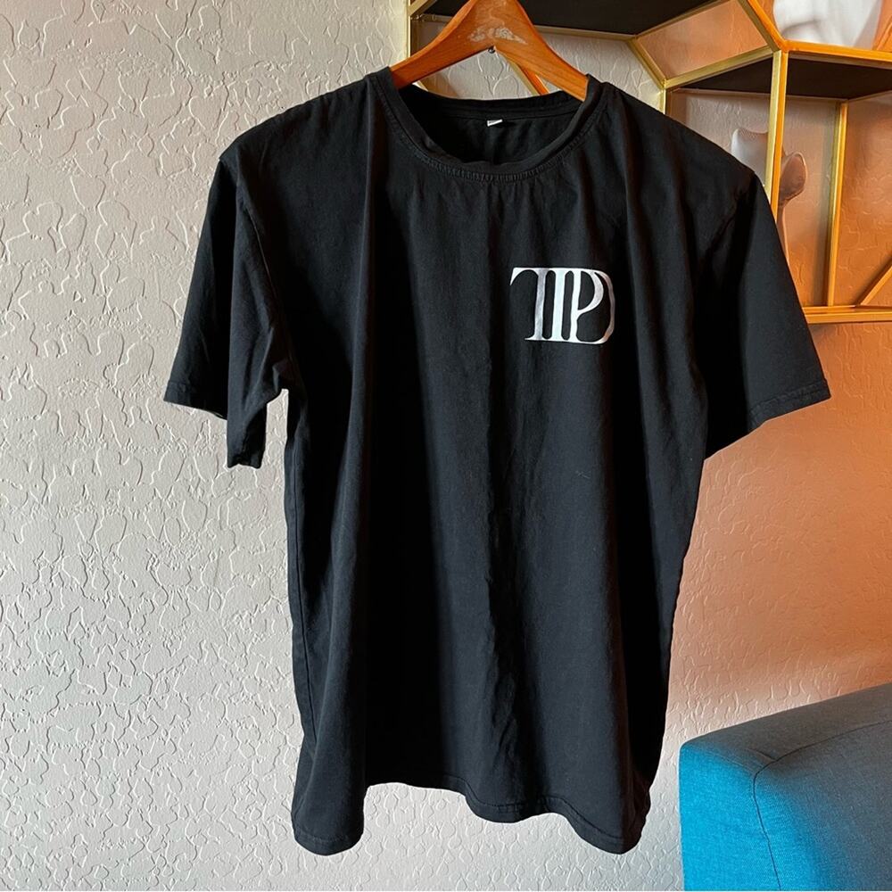 Taylor Swift Tortured Poets Department black depressed birthday tee size large L - Picture 3 of 6
